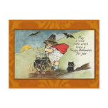 Nice Little Witch Vintage Halloween Card postcards