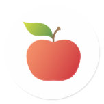 Nice red apple stickers