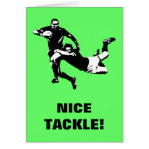 Nice tackle,Rugby Greeting Cards