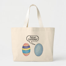 Nice Tattoo Easter Eggs Tote Bags