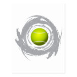 Nice Tennis Circular Grunge Post Cards