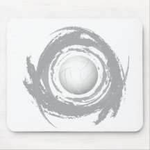 Nice Volleyball Circular Grunge 1 Mousepad