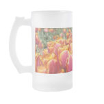 Nicely Done! Spring Tulip Flower Frosted Glass Mug