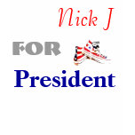 Nick J for President t-shirts