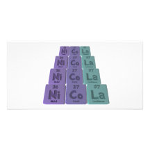 Nicola  as Nickel Cobalt Lanthanum Customized Photo Card