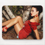 Nicolette Nightingale Red Dress mousepads