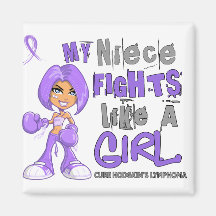 Niece Fights Like Girl H Lymphoma 42.9 Magnet