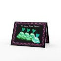 NIECE - Flower Girl Invitation - GREEN Gowns cards