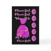 NIECE Flower Girl Invitation MAGENTA Dress