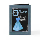 NIECE Flower Girl Invitation MINT GREEN Dres Dress cards