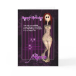 Niece Funky Modern Birthday Card with Rag Doll cut