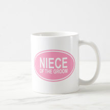 Niece of the Groom Wedding Oval Pink Mug