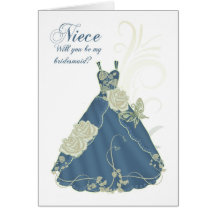 Niece Will You Be My Bridesmaid Card - Ivory And B