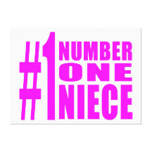 Nieces Birthdays Gifts : Number One Niece Canvas Prints