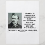 Nietzsche Insanity Rare In Individuals Quote Full Colour Flyer