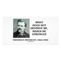 Nietzsche What Does Not Destroy Me Makes Stronger Personalized Photo Card