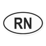 Niger "RN" Oval Sticker