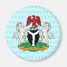 Nigeria Coat of Arms detail Refrigerator Magnets