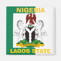 Nigeria Flag Refrigerator Magnets