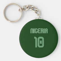 Nigeria No 10 soccer football Naija fans gifts Keychain