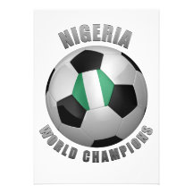 NIGERIA SOCCER CHAMPIONS PERSONALIZED INVITATIONS