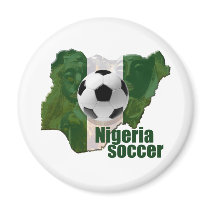 Nigeria soccer culture Map of Nigeria gifts Magnets