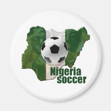 Nigeria soccer culture Map of Nigeria gifts Magnets