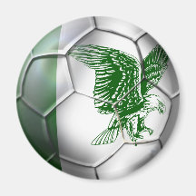 Nigeria Super Eagles Soccer team fans ball Magnets