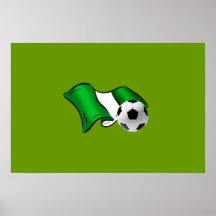 Nigeria wavy flag ball shirts & gifts posters
