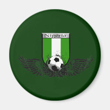 Nigeria Winged soccer football emblem shield Magnets