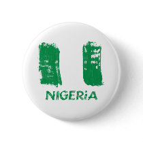 Nigerian grunge flag design pinback buttons