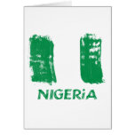 Nigerian grunge flag design card