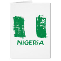 Nigerian grunge flag design card