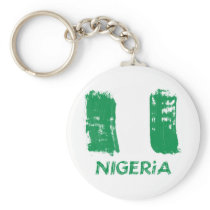 Nigerian grunge flag design keychain