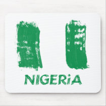 Nigerian grunge flag design mousepads