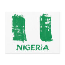 Nigerian grunge flag design post card