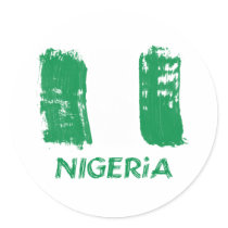 Nigerian grunge flag design stickers