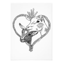 Nigerian Head in Heart Invite