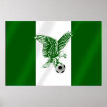 Nigerian Super Eagles flag of Nigeria Posters