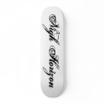 Nigh Horizon Hurricane Logo Raw Skateboard