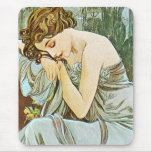 Night, Alphonse Mucha Mouse Pad