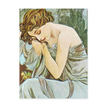Night, Alphonse Mucha Post Card