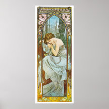 Night, Alphonse Mucha Print
