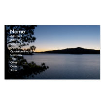 Night at the lake business card