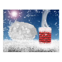 Night Before Christmas Template Postcard
