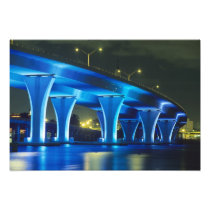 Night bridge at Port of Miami, Florida