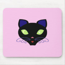 Night Cat Mouse Pad