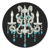 NIght Chandelier ~ 20 Sticker Wedding Date