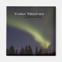 Night Dancing; Yukon Territory Souvenir Refrigerator Magnet