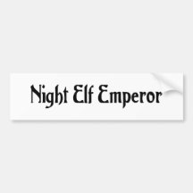 Night Elf Emperor Bumper Sticker